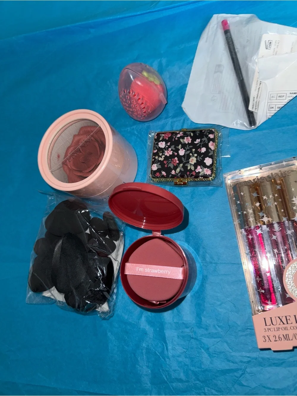 Assorted Party Beauty Accessories - Black & Pink Set